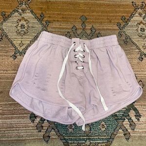 Rue21 shorts with slits and lacing on front